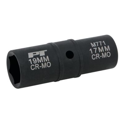 WLMM771 image(0) - Wilmar Corp. / Performance Tool 1/2" Dr. 17/19mm Flip Impact Socket