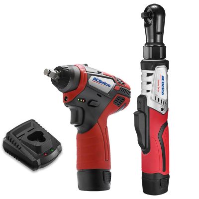 ACDARW12103-K1 image(0) - ACDelco ACDelco ARW12103-K1 G12 Series 12V Cordless Li-ion 3/8"? Brushless Rachet Wrench & Impact Wrench Combo Tool Kit with 2 Batteries
