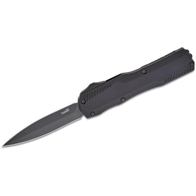 KER9000DE image(0) - Kershaw Livewire Double Edge Out-The-Front Automatic OTF internal Lock Spear Point Blade EDC Folding Knife - Black - $1000 Min Vendor Direct Auto Knives Only. Cannot Ship to CA, CT, DE, MN. Contact Sales Rep.