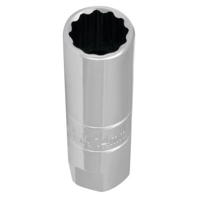 WLMW38171 image(0) - Wilmar Corp. / Performance Tool 3/8" Dr. 14mm 12pt Spark Plug Socket