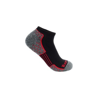 RDB0003 image(0) - Redback Mens HEX Elite No Show- Black/Red