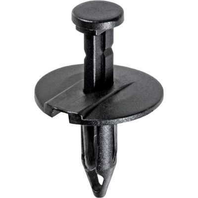 AVCAP14019 image(0) - AUVECO AP14019 Push-Type with Closed End Splash Shield and Fascia Retainer, 1 in Dia Head, Nylon, Black