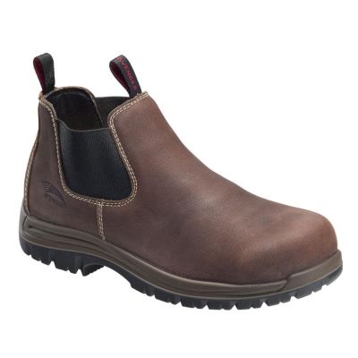 FSIA7110-12M image(0) - Avenger Foreman Romeo Series - Men's Mid Top Slip-On Boots - Composite Toe - IC|EH|SR|PR - Brown/Black - Size: 12M