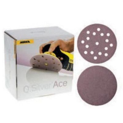 MRK2C6221200 image(0) - Mirka Abrasives Q.Silver Micro 2C6221200 2C Series Semi-Open Coated Grip-On Sanding Disc, 6 in, P1200 Grit