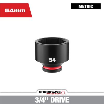 MLW49-66-6389 image(0) - Milwaukee Tool SHOCKWAVE&trade; Impact Duty 3/4" Drive 54MM Standard 6 Point Socket