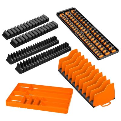 ERNORANGEPACK-TDE25 image(0) - Ernst Mfg. Tool Organizer Bundle: Screwdriver, Wrench, Plier, Socket, and Tray - Orange