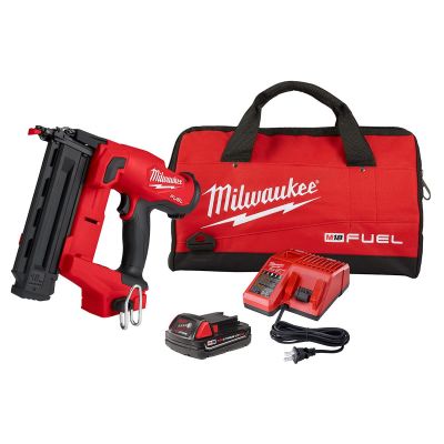 MLW2746-21CT image(0) - Milwaukee Tool M18 FUEL 18 Gauge Brad Nailer Kit