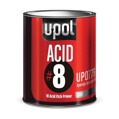 UPO0776 image(0) - U Pol Products UP0776 Fast Drying 1K Acid Etch Primer, 1 L Tin, Gray, 10 to 20 min Curing, Fast Drying