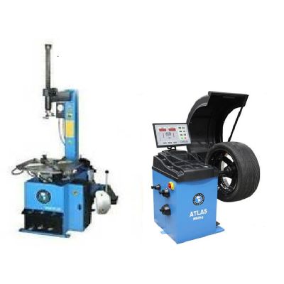 ATETCWB-COMBO6-FPD image(0) - Atlas Equipment TC229 Rim Clamp Tire Changer + WB49-2 Wheel Balancer Combo Package