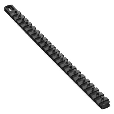 ERN8420 image(0) - Ernst Mfg. 18 Inch Socket Organizer w/Twist Lock Clips - Black-1/4 Inch