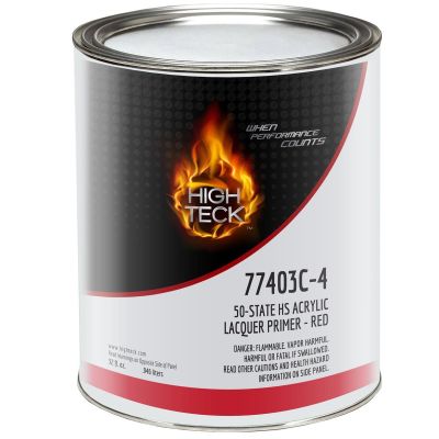 HIT77403C-4 image(0) - High Teck Products 77403C-4 50-State High Solids Acrylic Lacquer Primer-Red-QT