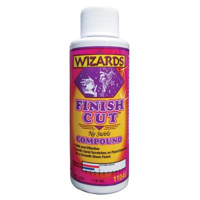 WZP11046 image(0) - Wizards Products FINISH CUT 11046 One Step Compound, 4 oz Bottle, High-Gloss, Off-White, Liquid