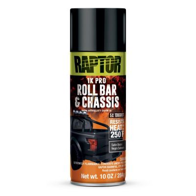 UPO4901 image(0) - U Pol Products RAPTOR 1K Roll Bar & Chassis Satin Black 10oz