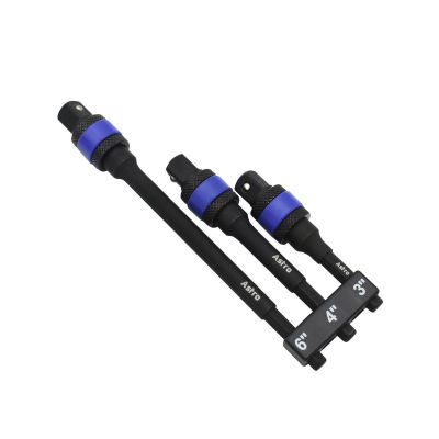 AST78103 image(0) - Astro Pneumatic 3pc Locking 1/4" Drive Hex Shank Impact Adapter Extension Set