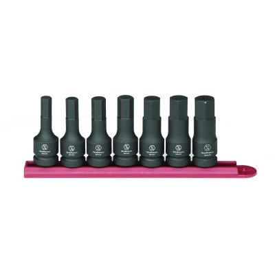 KDT84941 image(0) - GearWrench 7 Piece 1/2 Inch Drive Hex Bit Impact SAE Socket Set