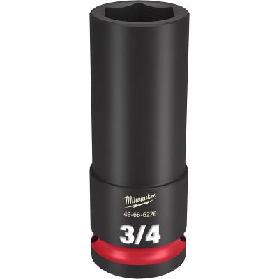 MLW49-66-6226 image(0) - Milwaukee Tool SHOCKWAVE Impact Duty  1/2"Drive 3/4" Deep 6 Point Socket