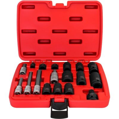 LTILT4996A image(0) - Milton Industries 18 Piece Foreign and Domestic Brake Caliper Socket Set
