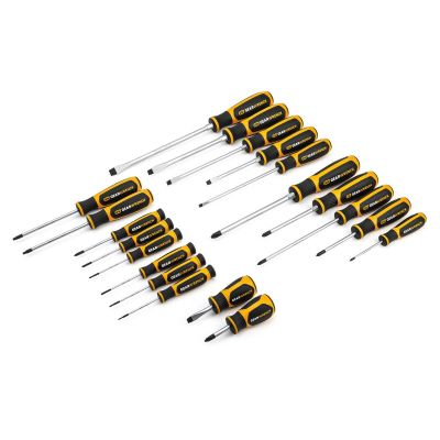 KDT80066H image(0) - GearWrench 20 Piece Phillips/Slotted/Torx Dual Material Screwdriver Set