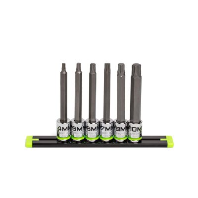 GETHBM6LS image(0) - Grip Edge Tools 6-PC 3/8'' Dr Long Metric RPT Hex Driver Set