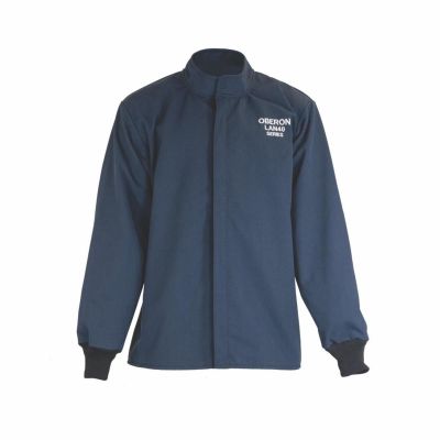 OBRLAN4-CT-ES-XL image(0) - Oberon Coat - Arc Flash - 40 Cal LAN™ Series Deluxe - With Escape Strap - Color: Navy Blue - Size: XL