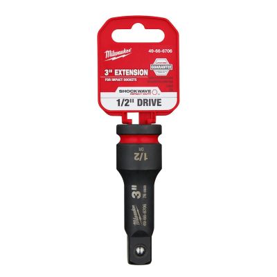MLW49-66-6706 image(1) - Milwaukee Tool SHOCKWAVE Impact Duty  1/2" Drive 3" Extension