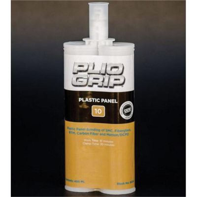 PLI8034 image(0) - PLIO-GRIP Plastic Panel 10 8034 Plastic Panel Bonding, 400 mL Cartridge, Beige (Part A), Light Green (Part B)