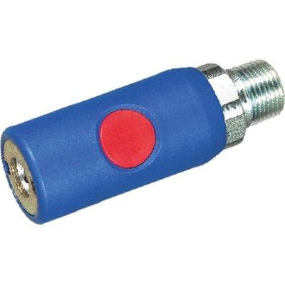 PRVURC061253 image(0) - Prevost 1/2 Inch Male NPT URC 06 Automotive Truflate 1/4 Inch Composite Body Quick Safety Coupler for Compressed Air