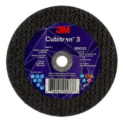 MMM90033 image(0) - 3M 4" x .035" x 3/8" Cubitron Cutoff Wheel - 50 Count
