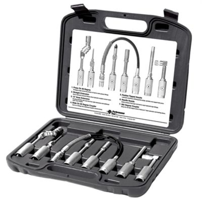 WLMW50049 image(0) - Wilmar Corp. / Performance Tool 7PC CORDLESS GREASE GUN ACCESSORY SET