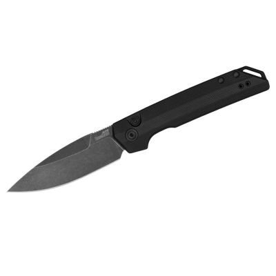 KER7038G10 image(0) - Kershaw Launch Iridium G10 Automatic Push-Button Lock Spear Point Blade EDC Folding Knife - Black - $1000 Min Vendor Direct Auto Knives Only. Cannot Ship to CA, CT, DE, MN, VT. Contact Sales Rep.