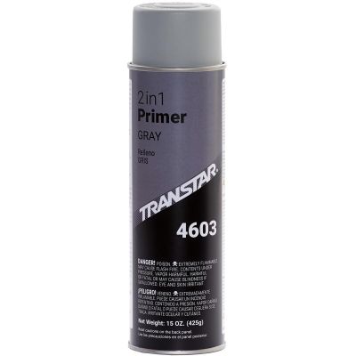 TRP4603 image(0) - Transtar Autobody Products 4603 2 in 1 Primer, 20 oz Aerosol Can, Gray, 15 to 20 min Dry Curing