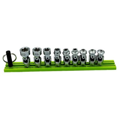 VIMDDSUJET400 image(0) - VIM Tools 1/4 Inch X 11MM Drive Dual Drive Stubby UJ E-Torx Set - 9 Piece