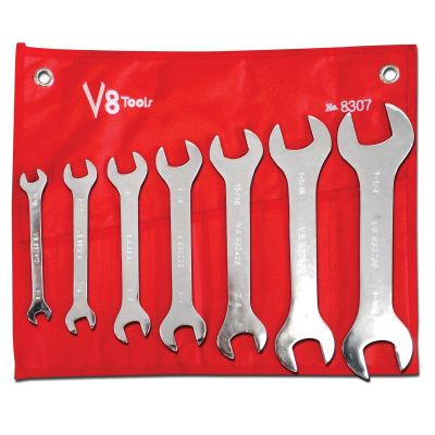 V8T8307 image(1) - V-8 Tools WRE SET 7PC SUPER THIN 3/8 - 1-1/4