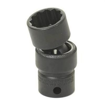 GRE1114UM image(0) - Grey Pneumatic 3/8" Drive x 14mm Standard Universal- 12 Point Socket - Black