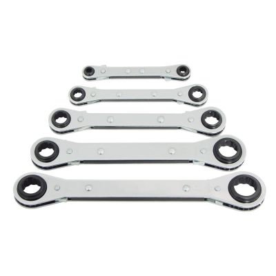 KAS5422 image(0) - Lang Tools (Kastar) 5422 - 5-PC. SAE Latch-On Ratcheting Box Wrench Set