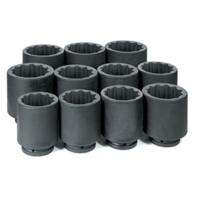 GRE9111MD image(0) - Grey Pneumatic 1DR 11PC DEEP METRIC SET 76MM TO 115MM