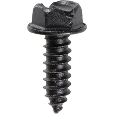 AVC18354 image(0) - AUVECO 18354 Slotted Hex Washer Head A/AB Point License Plate Screw, #14 Screw x 3/4 in L x 3/8 in Across Flats