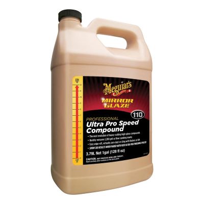 MEGM11001 image(0) - Meguiars Mirror Glaze M11001 Heavy-Cut Ultra Pro Speed Compound, 1 gal Can, High Gloss White, Liquid
