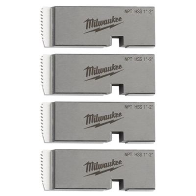 MLW48-36-1206 image(0) - Milwaukee Tool 1 Inch-2 Inch High Speed FOR STAINLESS NPT Universal Pipe Threading Dies