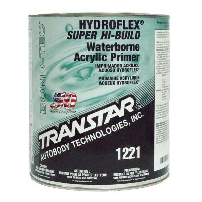TRP1221 image(0) - Transtar Autobody Products Hydroflex 1221 Super High-Build Waterborne Flexible Primer 1 gal Round Can Satin Black