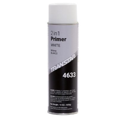 TRP4633 image(0) - Transtar Autobody Products 4633 - 2 in 1 Primer - 20 oz Aerosol Can - White - 15 to 20 Minute Dry Curing