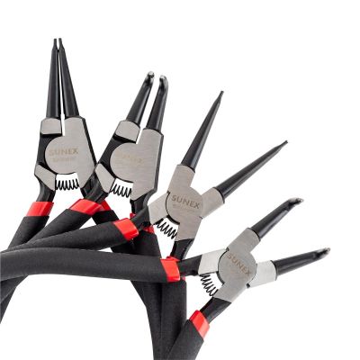 SUNSXSRS47 image(0) - SUNEX 4 PC Snap Ring Pliers Set
