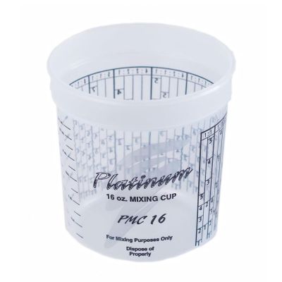 EZXPMC16 image(0) - EZ Mix Platinum PMC16 Disposable Mixing Cup with PPG Ratios, 1 pt