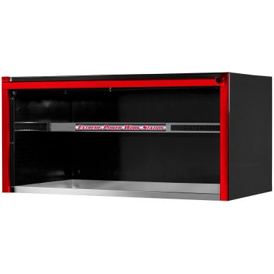 EXTEX5501HCQBKRD image(0) - Extreme Tools EXQ Series 55in W x 30in D Professional Extreme Power Workstation Hutch  Black w Red Handle