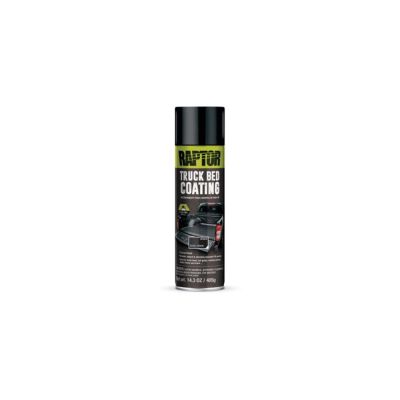 UPO4879 image(0) - U Pol Products RAPTOR 4879 1K Truck Bed Coating, 14.3 oz Aerosol Can, Black, 8.6 sq-ft Coverage