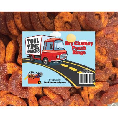 THS356873 image(0) - Tender Heifer Snack Co. Dry Chamoy Peach Rings Mexican Candy - 8 Ounce