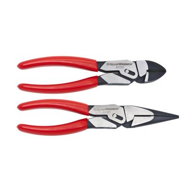 KDT82124 image(0) - GearWrench 2 Piece 8 Inch PivotForce Compound Action Plier Set