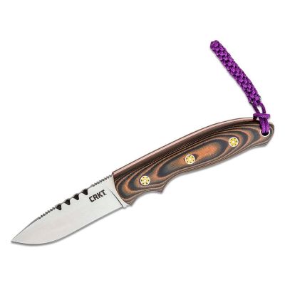 CRK2861 image(0) - CRKT (Columbia River Knife) HuntN Fisch 9Cr18MoV Satin Plain Blade Fixed Blade Knife with Sheath G10 Handle - Brown