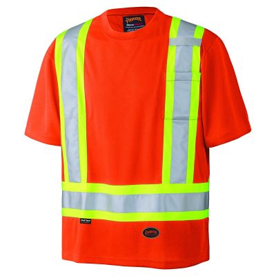 SRWV1051150U-5XL image(0) - Pioneer Birdseye Safety T-Shirt  - Color:  Hi-Viz Orange  - Size: 5XL