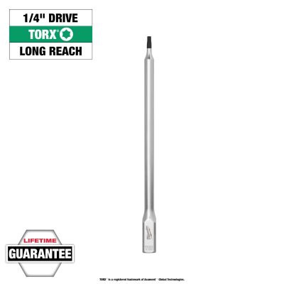 MLW45-34-1063 image(0) - Milwaukee Tool 1/4 Inch Drive T15 Long TORX Bit Socket